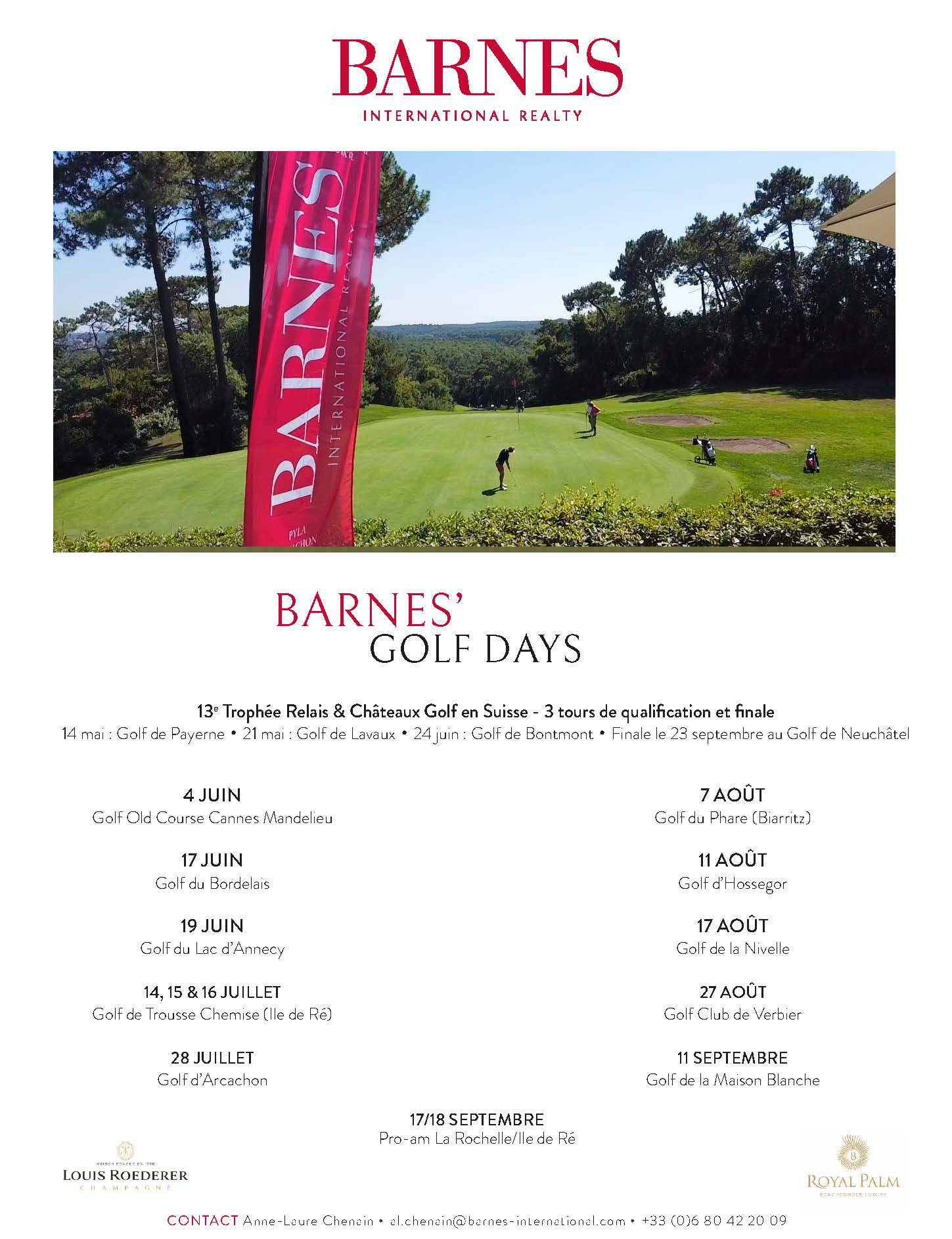 AGENDA COMPÉTITION GOLF BARNES