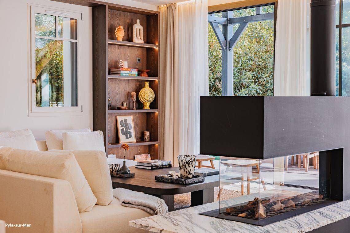 Tendances déco luxe pour maison sur le Bassin d'Arcachon avec vue sur la mer