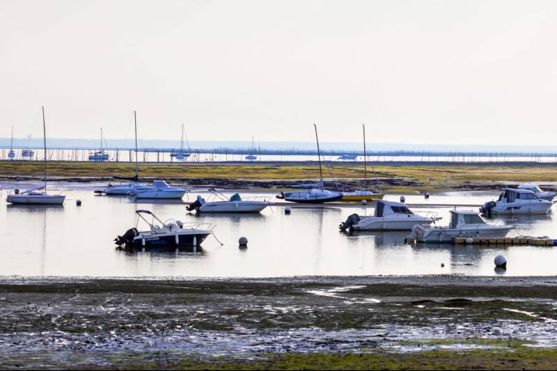 Maisons typiques et ruelles du quartier de l'Aiguillon sur le Bassin d'Arcachon